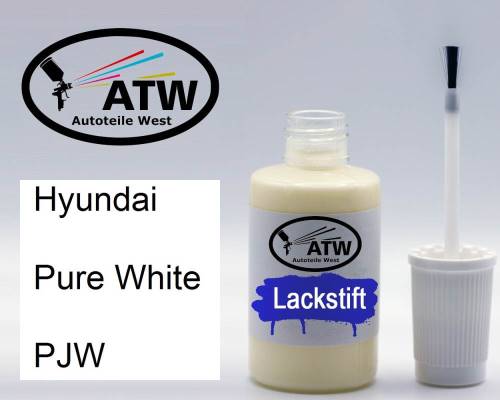 Hyundai, Pure White, PJW: 20ml Lackstift, von ATW Autoteile West.